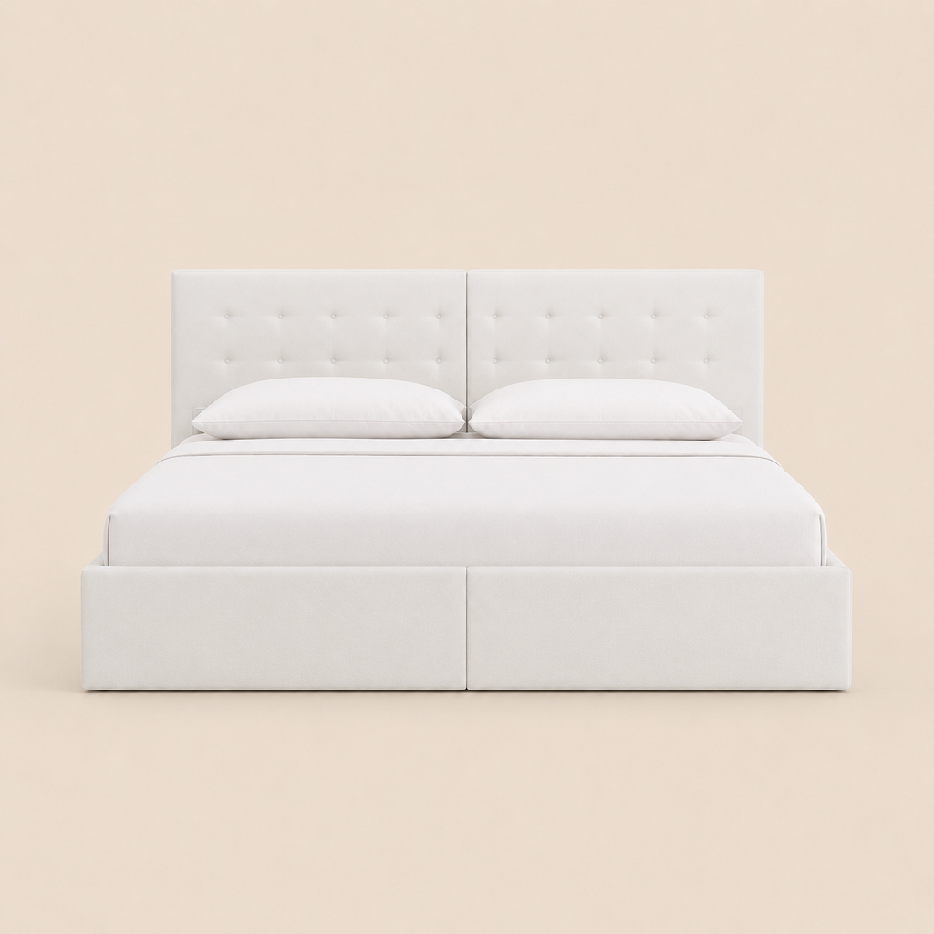 Lit Coffre NoliaHome – Tête de Lit Intégrée & Grand Rangement