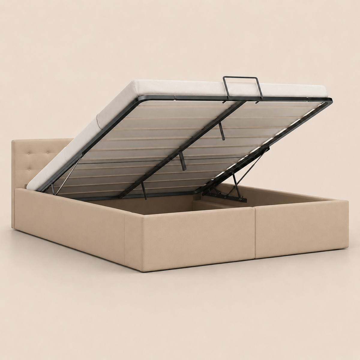 Lit Coffre NoliaHome – Tête de Lit Intégrée & Grand Rangement